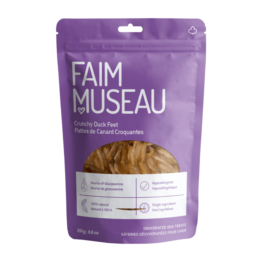 Faim Museau Gâterie pour chien Pattes de Canard Déshydratées - Faim Museau - En magasin seulement Patte de Canard Faim Museau | Gaterie naturelle pour chien | Sherbrooke Canin