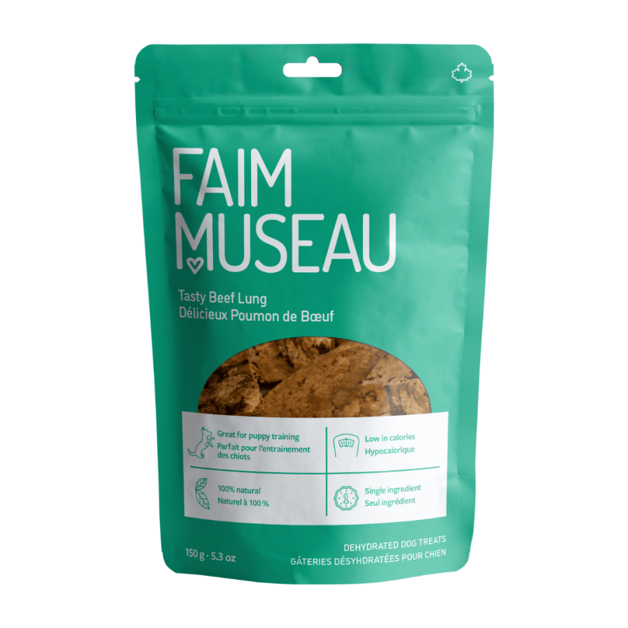 Faim Museau Gâterie pour chien Poumon de Boeuf Déshydraté - Faim Museau - En magasin seulement Poumon de Boeuf Faim Museau | Gaterie naturelle pour chien | Sherbrooke Canin