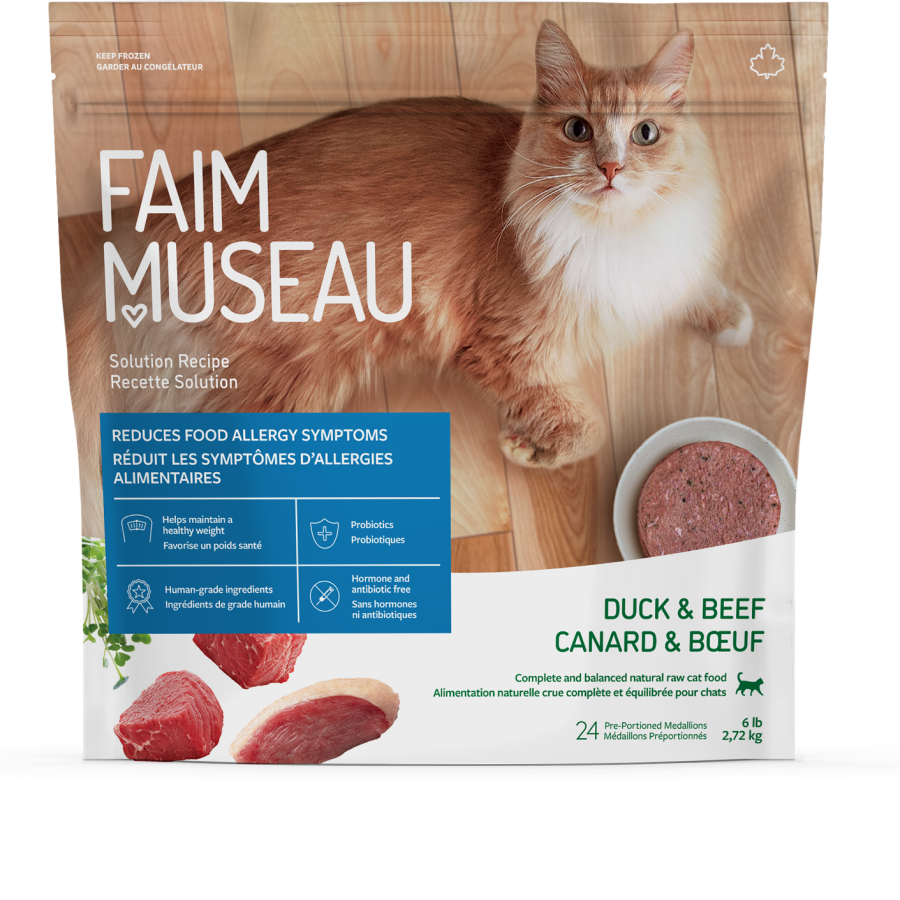 Faim Museau Nourriture crue pour chat Default Médaillon Canard et Boeuf pour Chat 6 lb - Faim Museau Nourriture Crue Canard pour Chat Faim Museau | Repas congele | Sherbrooke Canin