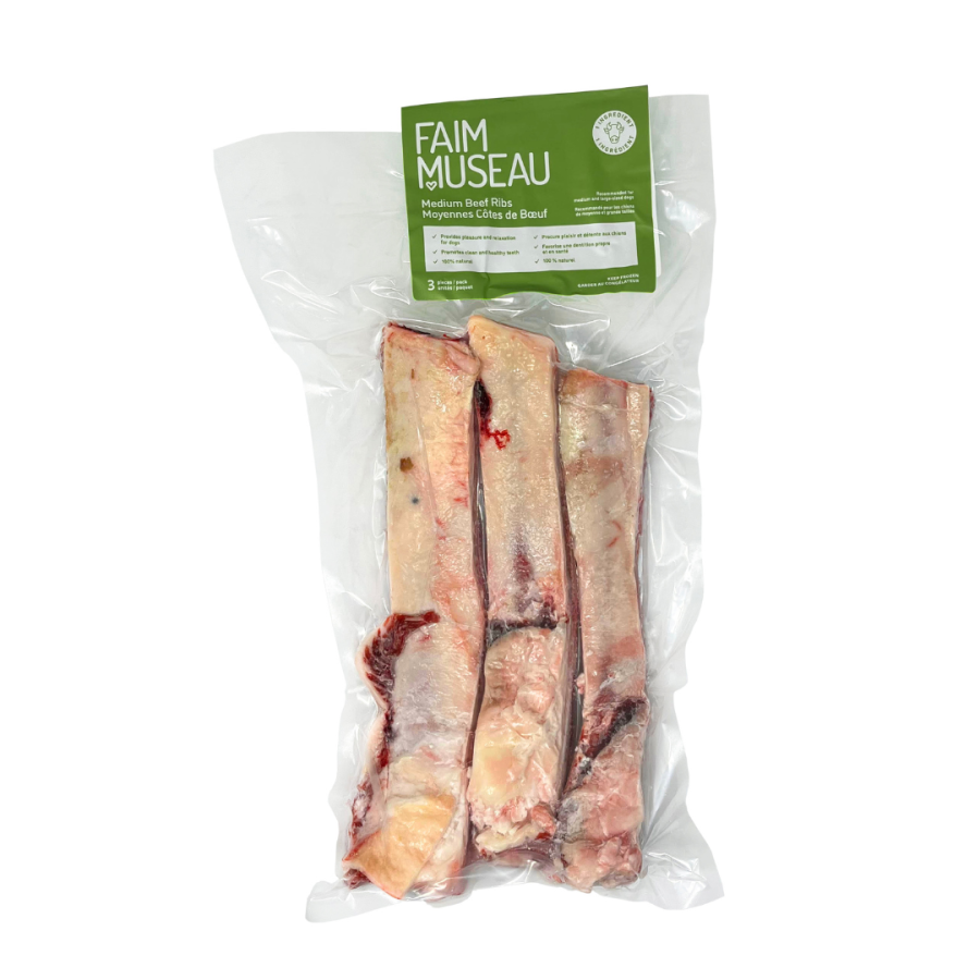 Faim Museau Os récréatif pour chien Default Moyennes Côtes de Boeuf x3 - Faim Museau Cotes de Boeuf x3 Faim Museau | Os recreatif pour chien | Sherbrooke Canin