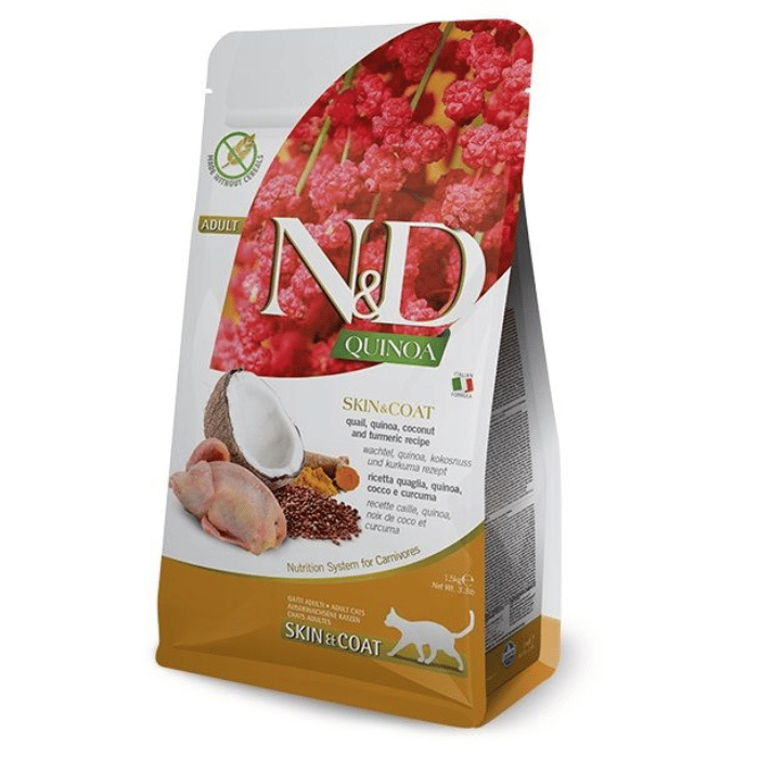 Farmina nourriture chat Nourriture pour chat - Farmina N&d Quinoa Sans Grains Chat Peau & Poils Caille Nourriture pour chat - Farmina N&d Quinoa Sans Grains Chat Peau & Poils Caille