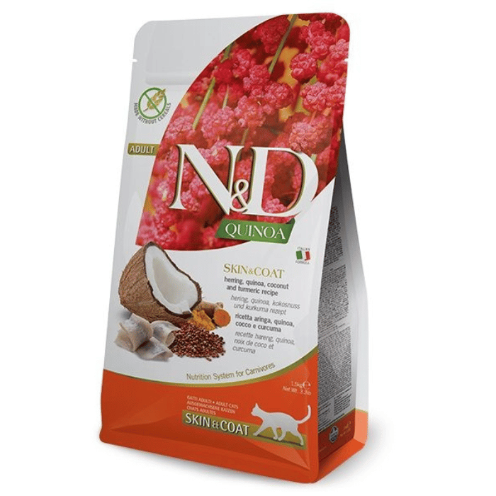 Farmina nourriture chat Nourriture pour chat - Farmina N&d Quinoa Sans Grains Chat Peau & Poils Hareng Nourriture pour chat - Farmina N&d Quinoa Sans Grains Chat Peau & Poils Hareng