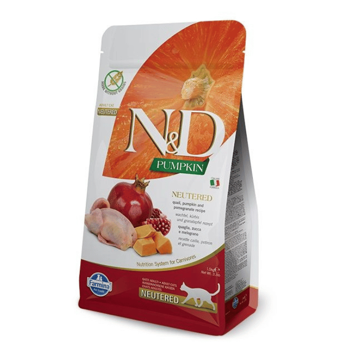 Farmina nourriture chat Nourriture pour chat stérilisé Farmina N&amp;d Citrouille Sans Grains Caille