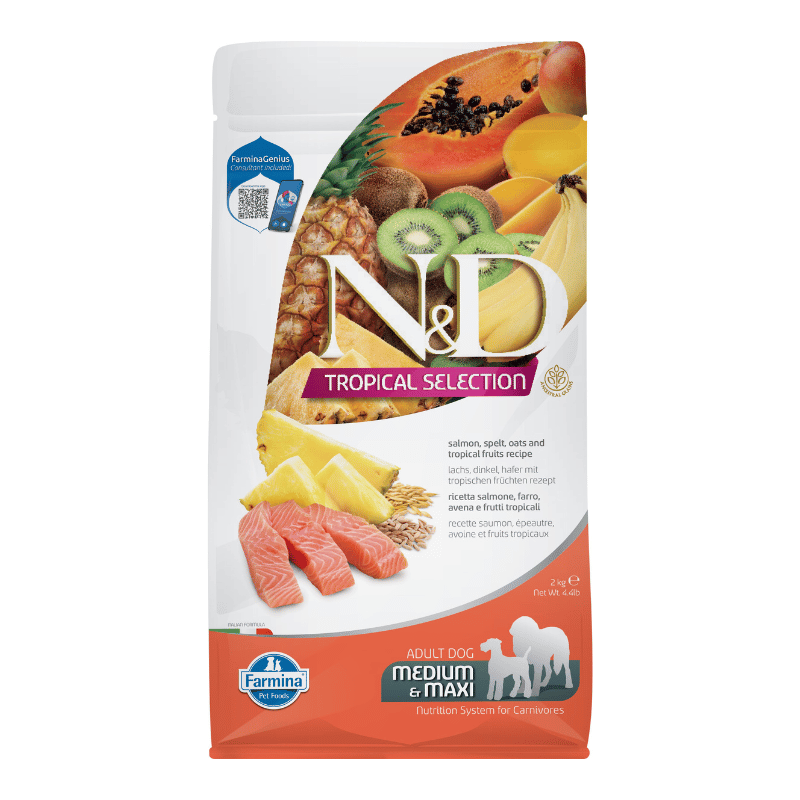 Farmina nourriture Farmina N&d Tropical Selection Chien Saumon Moyen/grand Croquettes Farmina N&D Tropical Selection Saumon pour chiens moyens et grands | Sherbrooke Canin