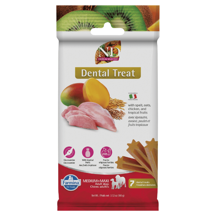 Farmina nourriture Gâteries Dentaires Pour Chien Farmina N&d Tropical Selection, Poulet Moyen/Grand 100g Gâteries Dentaires Pour Chien Farmina N&d Tropical Selection, Poulet Moyen/Grand 100g