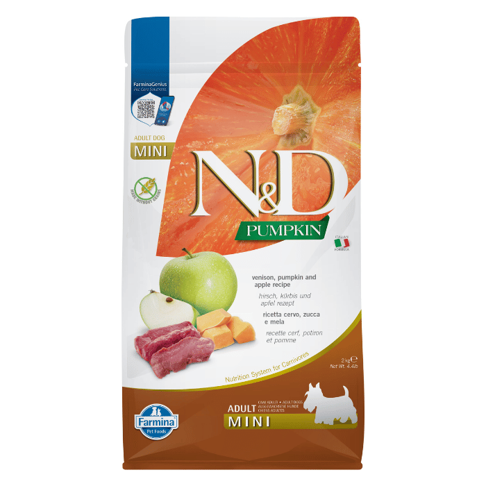 Farmina nourriture 4.4 lbs Nourriture pour chiens Farmina N&amp;d Citrouille Sans Grains Cerf &amp; Pomme Mini