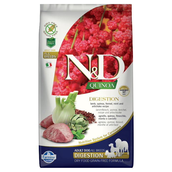 Farmina nourriture Nourriture pour chiens Farmina N&d Quinoa Sans Grains Chien Digestion Agneau Moyen/grand Nourriture pour chiens Farmina N&d Quinoa Sans Grains Chien Digestion Agneau Moyen/grand