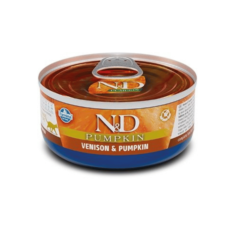 Farmina Nourriture pour chat Conserve Farmina N&D Citrouille Cerf pour chats - 24x 70g Conserve Farmina N&D Citrouille Cerf pour chats