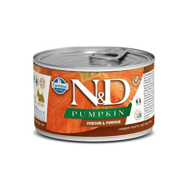 Farmina Nourriture pour chien Conserve Farmina N&D Citrouille Cerf pour petits chiens - 6x 140g Conserve Farmina N&D Citrouille Cerf pour petits chiens