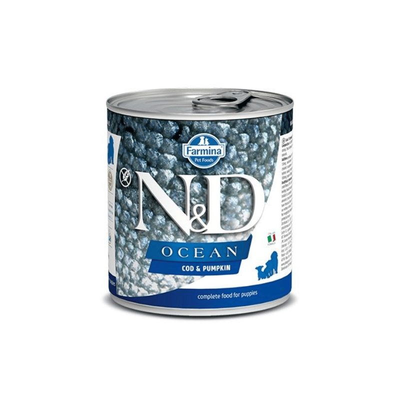 Farmina N&D Ocean Codfish and Pumpkin Puppy Wet Dog Food - 6x 285g Farmina N&D Ocean Codfish and Pumpkin Puppy Wet Food