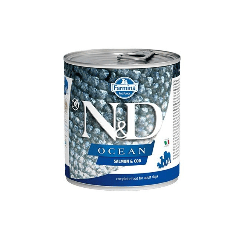Farmina Nourriture pour chien Conserve Farmina N&D Ocean Saumon et Morue pour chiens - 6x 285g Conserve Farmina N&D Ocean Saumon et Morue pour chiens