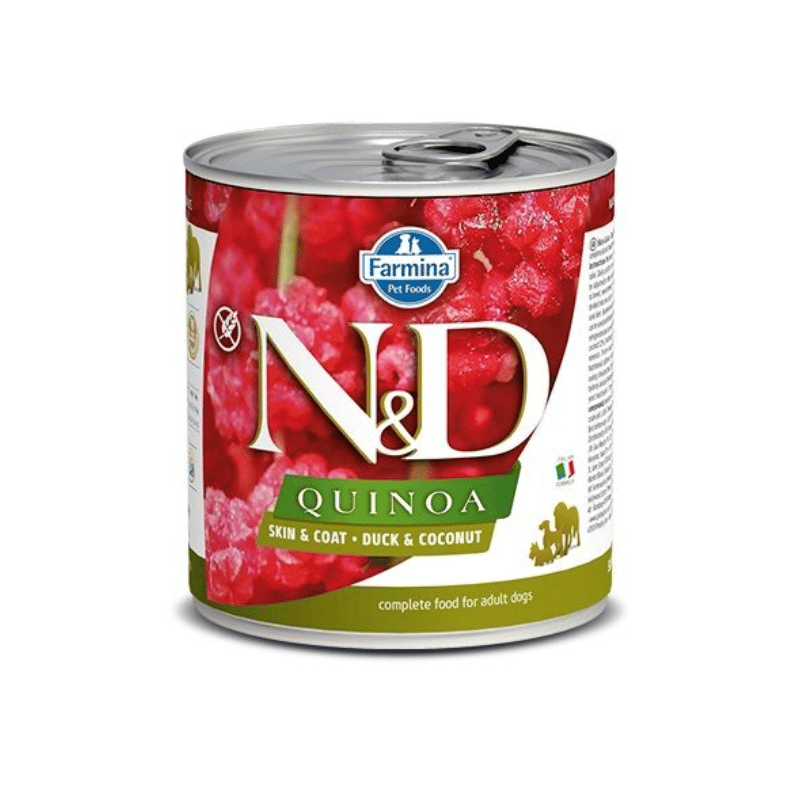 Farmina Nourriture pour chien Conserve Farmina N&D Quinoa Peau et Poils Canard pour chiens - 6x 285g Conserve Farmina N&D Quinoa Peau et Poils Canard pour chiens