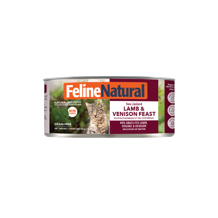 Feline Natural Cat Food Feline Natural Wet Cat Food - Lamb & Venison 24 x 3 oz Feline Natural Wet Cat Food - Lamb & Venison 24 x 3 oz