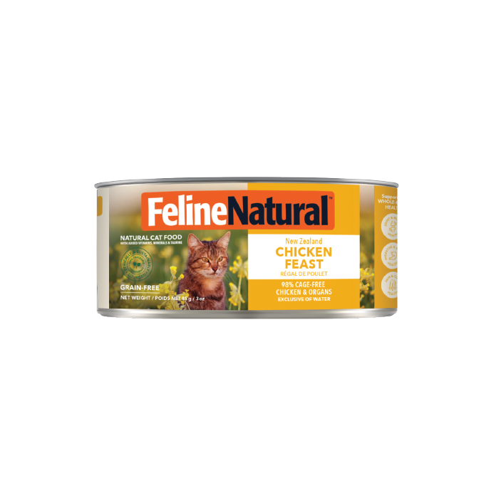Feline Natural Nourriture pour chat Nourriture humide pour chat Feline Natural - Poulet 24 x 3 oz Nourriture humide pour chat Feline Natural - Poulet 24 x 3 oz