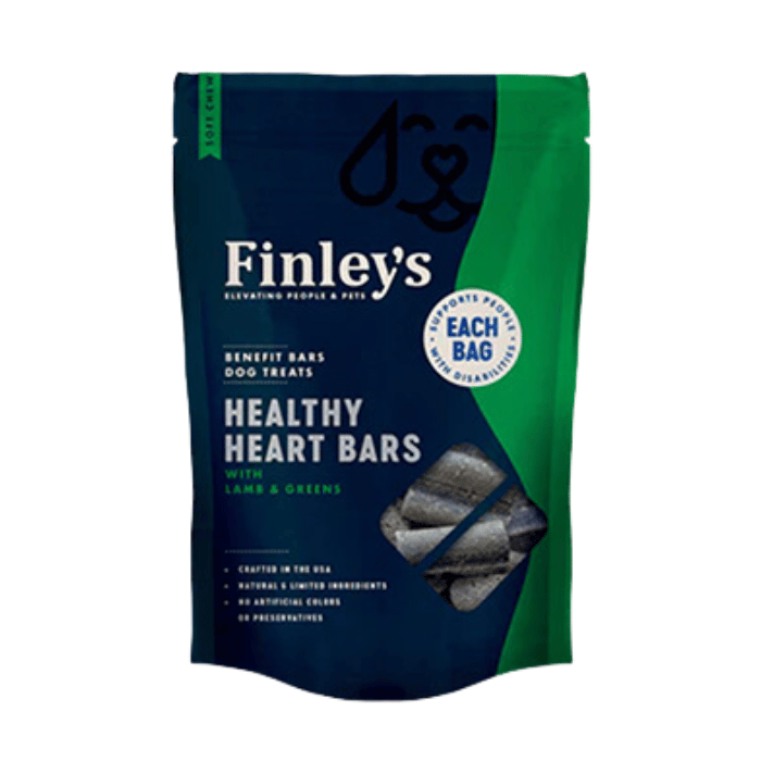 Finley&#39;s Gâteries 6 onces Gâterie pour chien en barre Coeur en santé