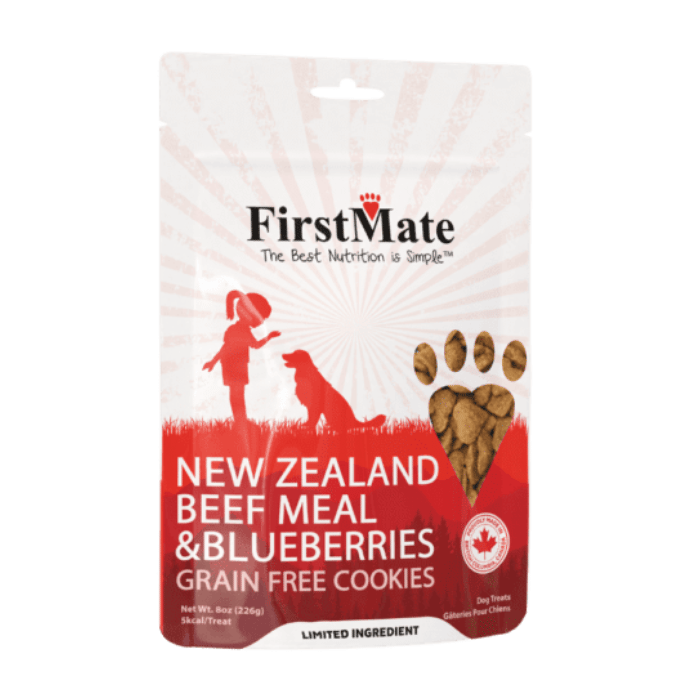 FirstMate Gâteries Gâteries au boeuf et bleuets - 226g Gâteries au boeuf et bleuets - 226g