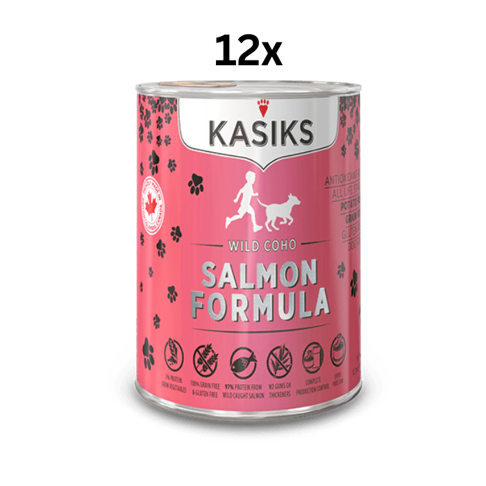 FirstMate nourriture humide 12 x 12oz Conserve pour chiens Kasiks saumon Conserve pour chiens Kasiks saumon