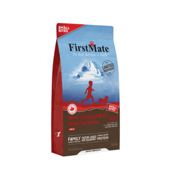 FirstMate nourriture 4lbs Nourriture pour chiens FirstMate boeuf de nouvelle Zélande petites bouchées Nourriture pour chiens FirstMate boeuf de nouvelle Zélande petites bouchées