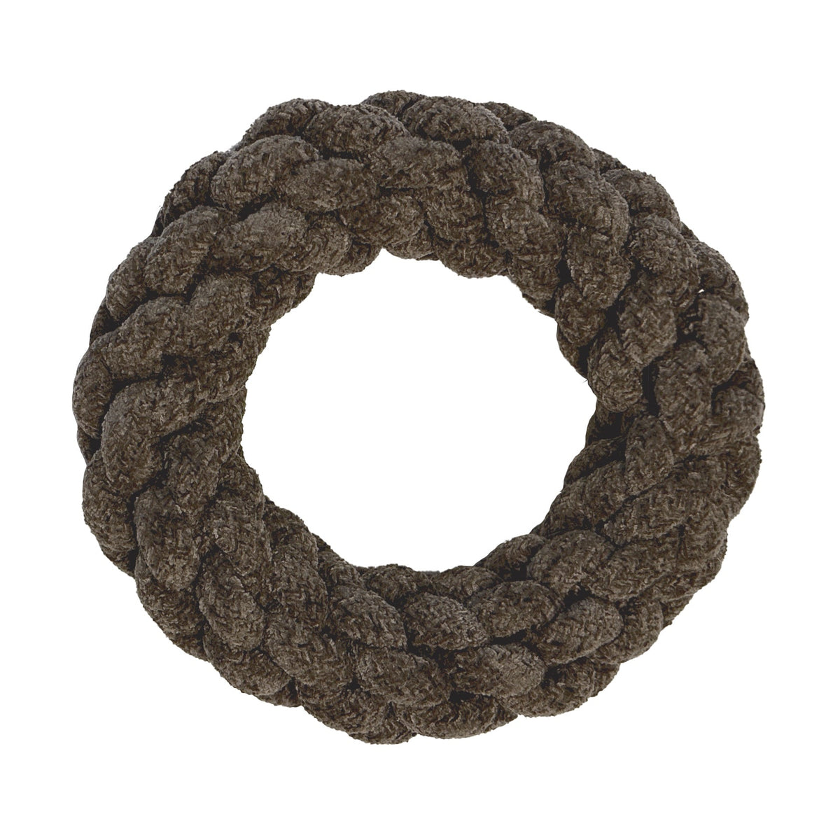 Foufou Dog dog toys Foufou Dog - Brown velvet knotted rope ring Foufou Dog - Brown velvet knotted rope ring