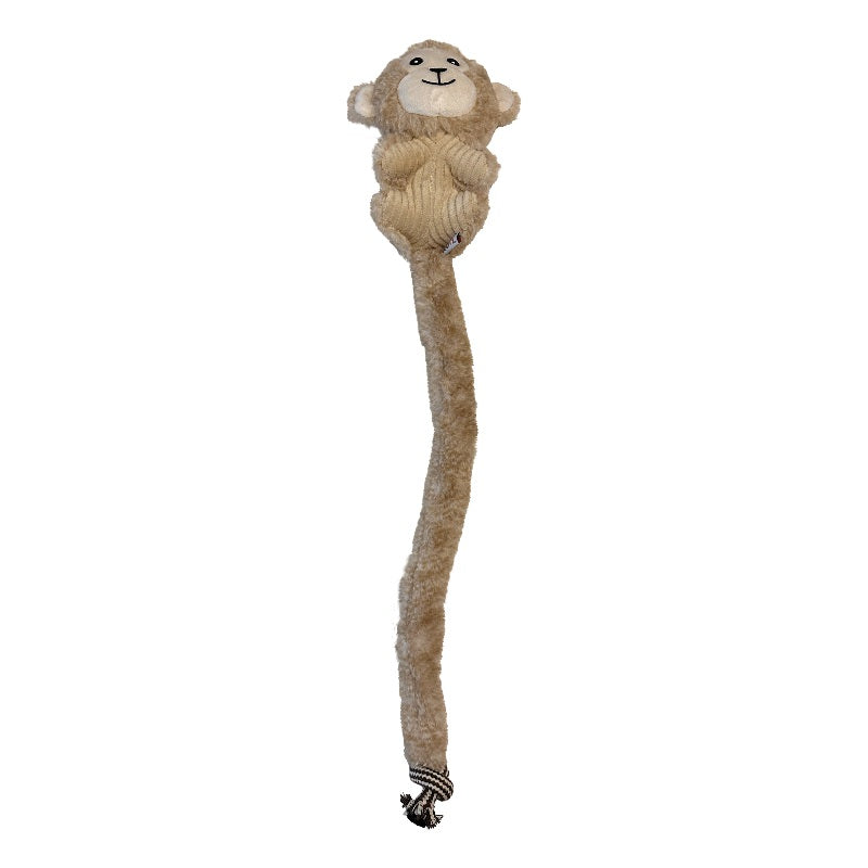 Tug-A-Tail monkey plush toy with rope tail