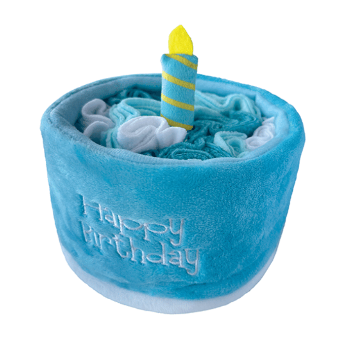 Foufou Dog jouets pour chien Jouet de fouille FouFit gâteau d&#39;anniversaire bleu 5&#39;&#39;