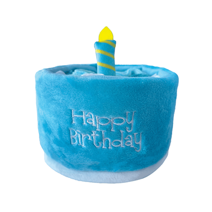 Foufou Dog jouets pour chien Jouet de fouille FouFit gâteau d'anniversaire bleu 5''