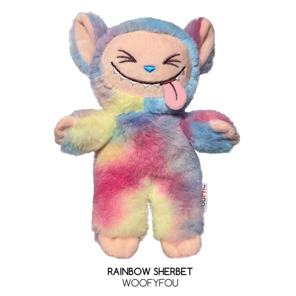 Foufou Dog peluche Foufou Dog - Peluche LaFouFou WoolyFou Rainbow Sherbet Grand Foufou Dog - Peluche LaFouFou WoolyFou Rainbow Sherbet Grand