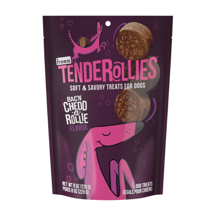 Fromm Gâteries Gâteries tendres pour chiens Tenderollies Bacon et Cheddar