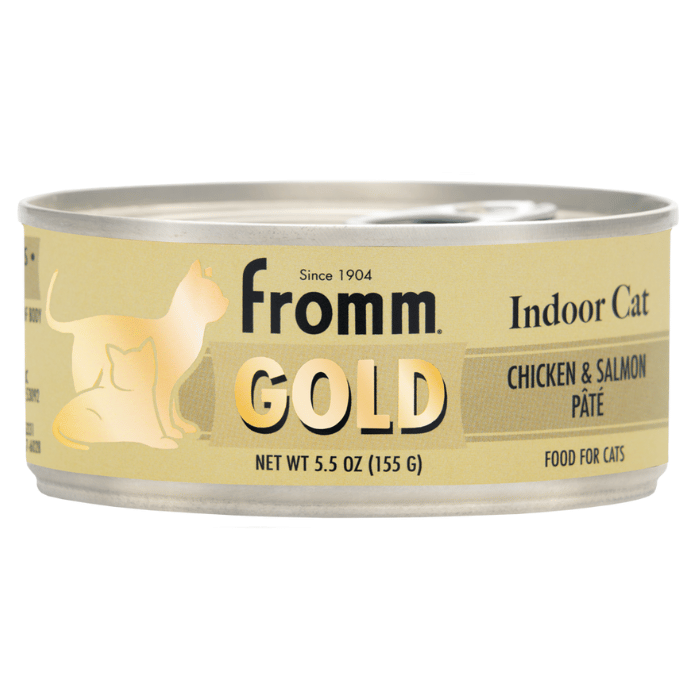Fromm nourriture chat Nourriture humide pour chats d'intérieur - Fromm Gold Pâté - Poulet, saumon 12x 5.5oz Nourriture humide pour chats d'intérieur - Fromm Gold Pâté - Poulet, saumon 12x 5.5oz
