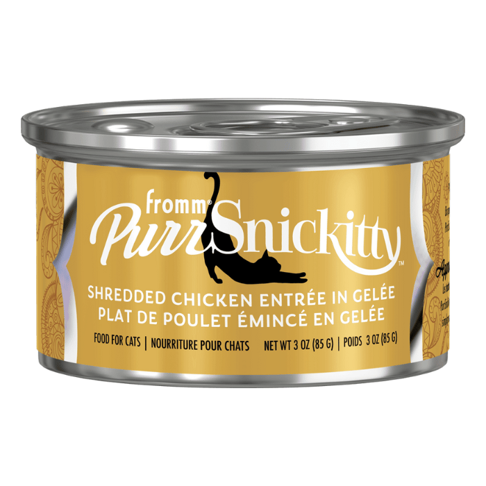 Fromm nourriture chat Nourriture humide pour chats - Fromm PurrSnickitty plat de poulet émincé en gelée 3oz Nourriture humide pour chats - Fromm PurrSnickitty plat de poulet émincé en gelée 3oz
