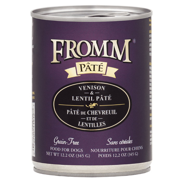 Fromm nourriture humide Nourriture humide pour chiens Fromm Pâté de chevreuil et de lentilles 12 x 12.2oz Nourriture humide pour chiens Fromm Pâté de chevreuil et de lentilles 12 x 12.2oz