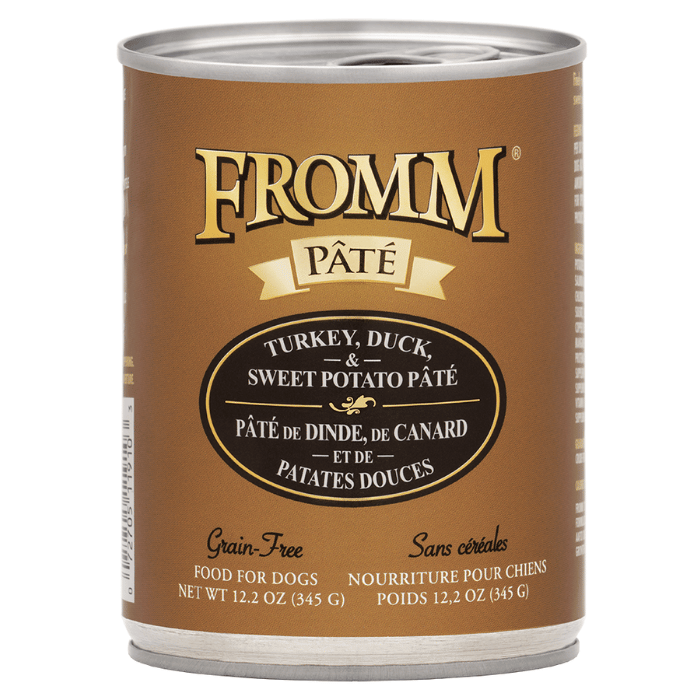 Fromm nourriture humide Nourriture humide pour chiens Fromm Pâté de dinde, canard et patates douces 12 x 12.2oz Nourriture humide pour chiens Fromm Pâté de dinde, canard et patates douces 12 x 12.2oz