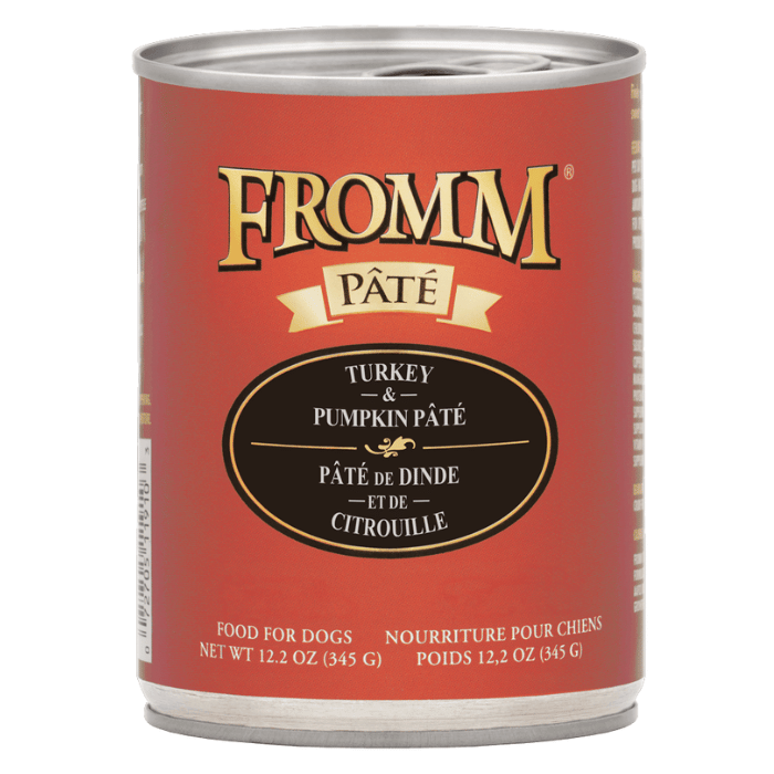 Fromm nourriture humide Nourriture humide pour chiens Fromm Pâté de dinde et citrouille 12 x 12.2oz Nourriture humide pour chiens Fromm Pâté de dinde et citrouille 12 x 12.2oz