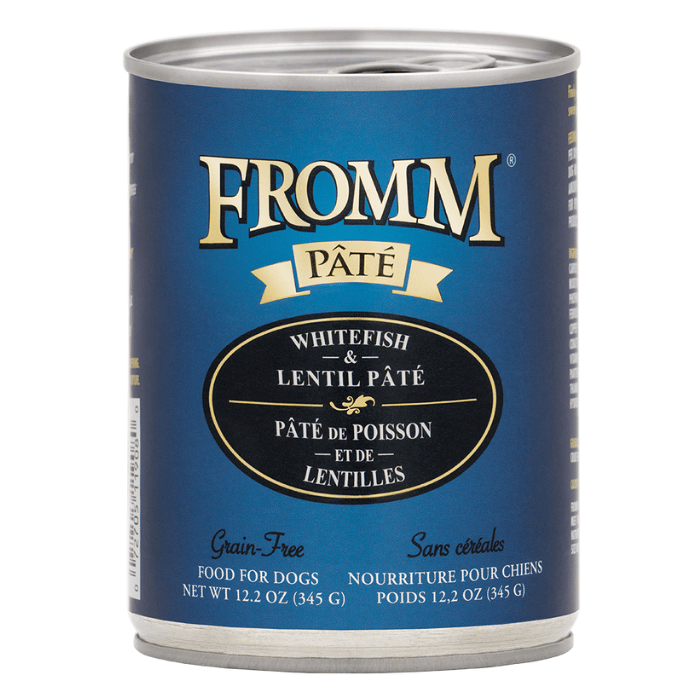 Fromm nourriture humide Nourriture humide pour chiens Fromm Pâté de poisson et de lentilles 12 x 12.2oz Nourriture humide pour chiens Fromm Pâté de poisson et de lentilles 12 x 12.2oz