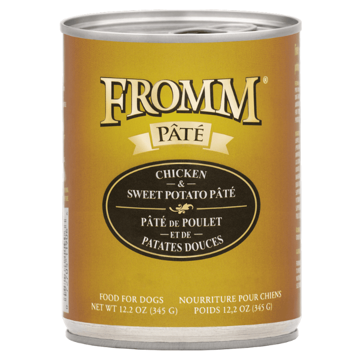 Fromm nourriture humide Nourriture humide pour chiens Fromm Pâté de poulet et patates douces 12 x 12.2oz Nourriture humide pour chiens Fromm Pâté de poulet et patates douces 12 x 12.2oz