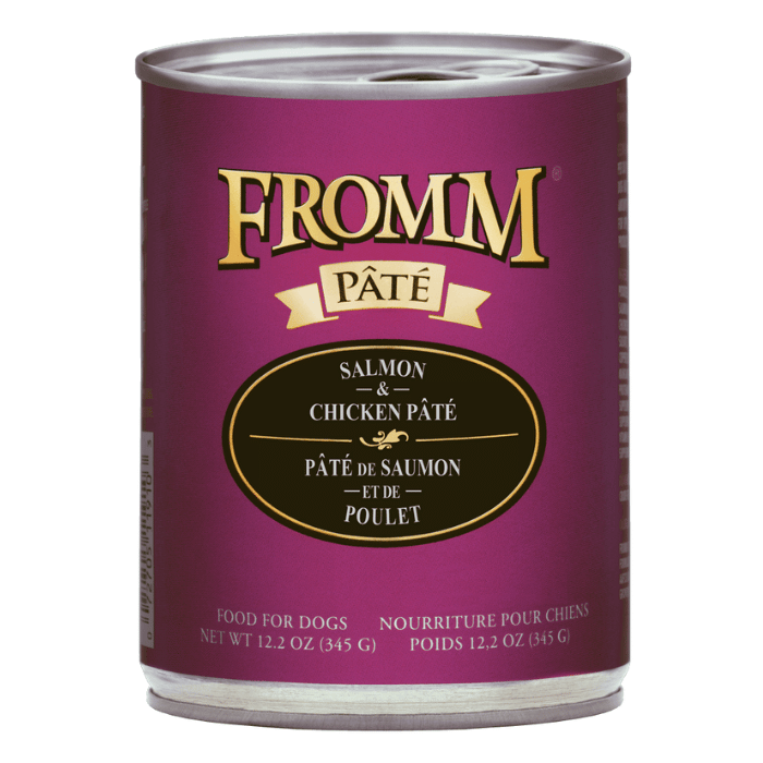 Fromm nourriture humide Nourriture humide pour chiens Fromm Pâté de saumon et poulet 12 x 12.2oz Nourriture humide pour chiens Fromm Pâté de saumon et poulet 12 x 12.2oz