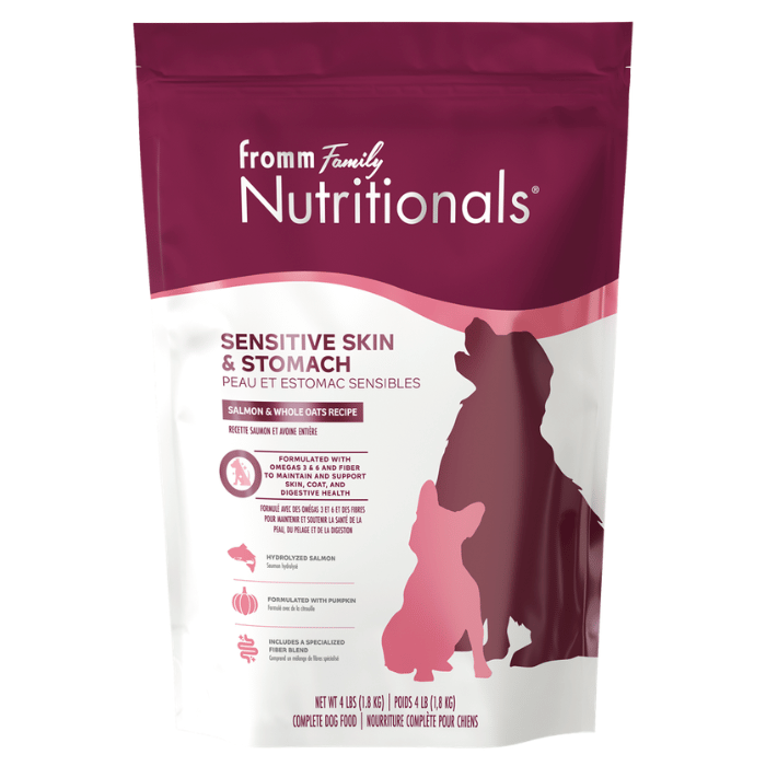 Fromm nourriture Nourriture pour chien Fromm Nutritionals – Peau et Estomac Sensibles Saumon Hydrolysé et Avoine Nourriture pour chien Fromm Nutritionals – Peau et Estomac Sensibles Saumon Hydrolysé et Avoine
