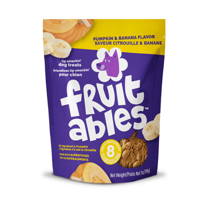 Fruitables Fruit Treats - Dog Treats Pumpkin & Banana Flavor 7oz Fruitables - Dog Treats Pumpkin & Banana Flavor 7oz