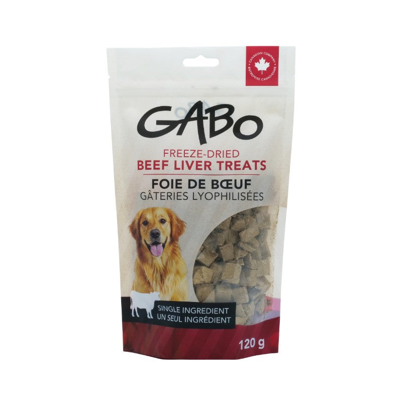 Gabo Gâteries Gabo - Gâteries lyophilisées pour chien, Foie de boeuf, sac de 120g Gabo - Gâteries lyophilisées pour chien, Foie de boeuf, sac de 120g