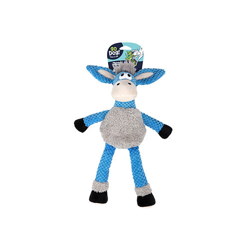 GoDog peluche Jouet pour chien goDog Checkers Skinny Derby Donkey – Moyen Peluche Âne goDog Checkers Skinny pour Chien | Sherbrooke Canin