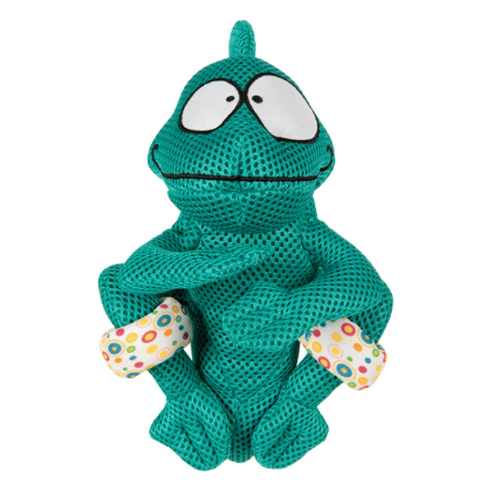 GoDog peluche Jouet pour chien goDog Double Chew Guard Caméléon - Turquoise - MOYEN Jouet pour chien goDog Double Chew Guard Caméléon - Turquoise - MOYEN