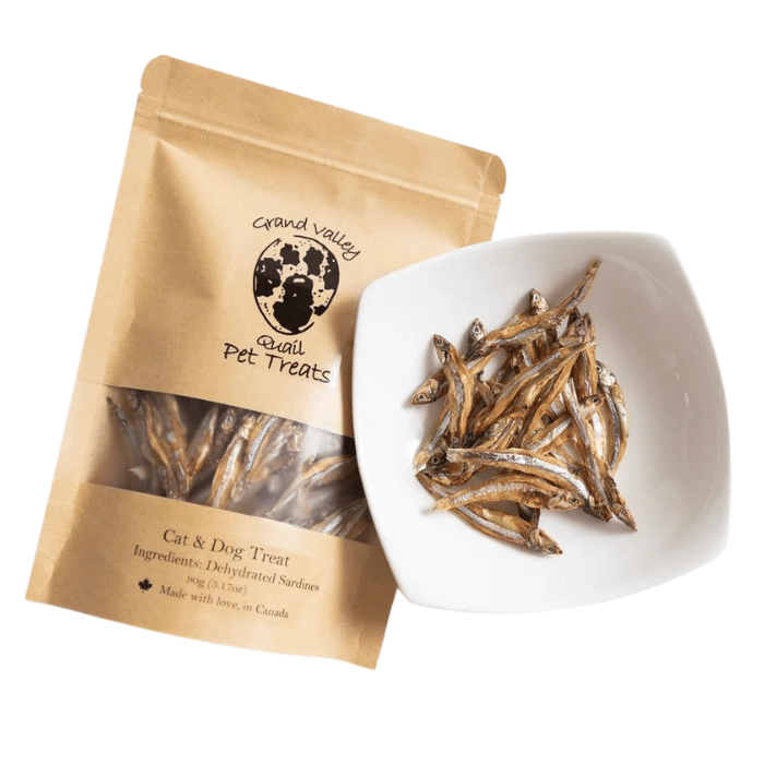 Grand Valley Quail Pet Treats Sardines déshydratées 90g