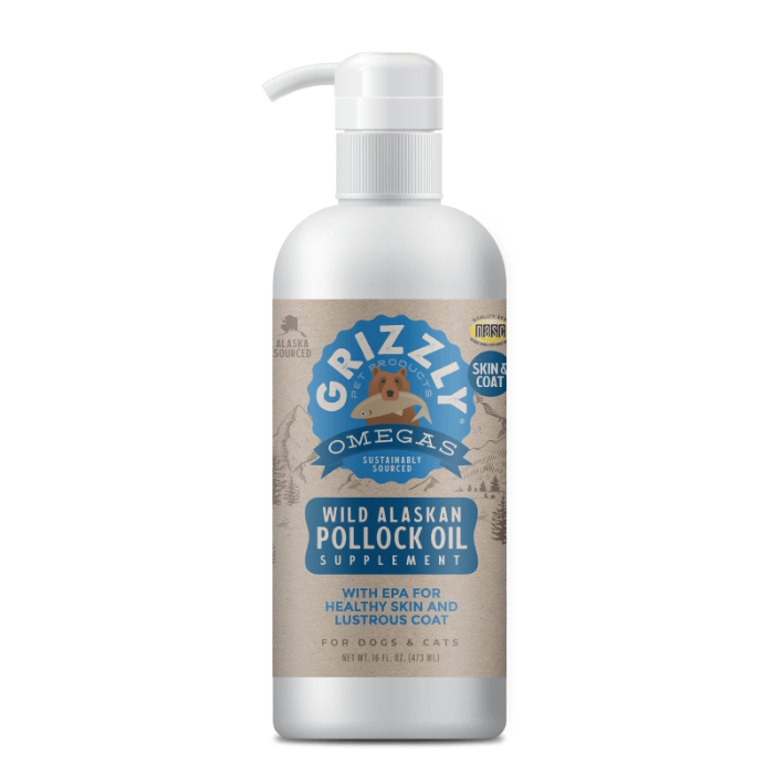 Grizzly supplement 16oz Huile de goberge Grizzly Huile de goberge Grizzly