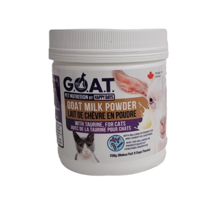 Happy Days supplément Poudre de Lait de Chèvre avec Taurine pour Chats 250g Poudre de Lait de Chèvre avec Taurine pour Chats 250g