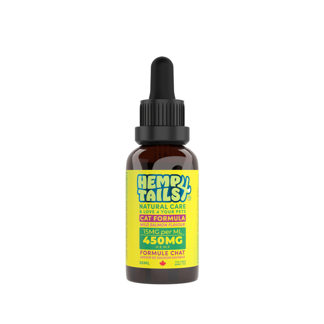 Hemp 4 Paws supplement Hemp 4 Tails 450Mg pour chats 30ml saveur de saumon