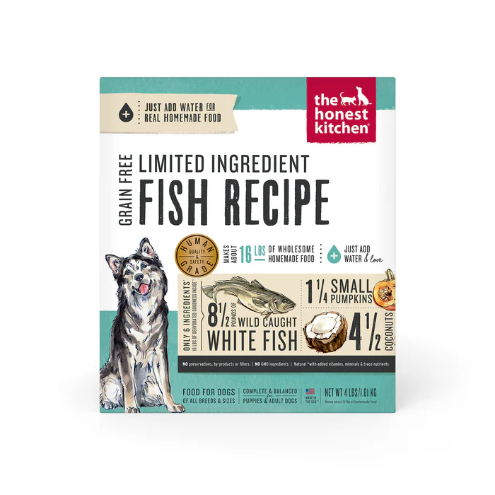 Honest Kitchen nourriture 10 lbs Honest Kitchen Brave ingrédients limités Poisson & Coconut déshydraté Honest Kitchen Brave ingrédients limités Poisson & Coconut déshydraté