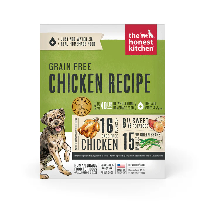 Honest Kitchen nourriture 10lbs Nourriture déshydraté Honest Kitchen Force Poulet Sans Grain Nourriture déshydraté Honest Kitchen Force Poulet Sans Grain