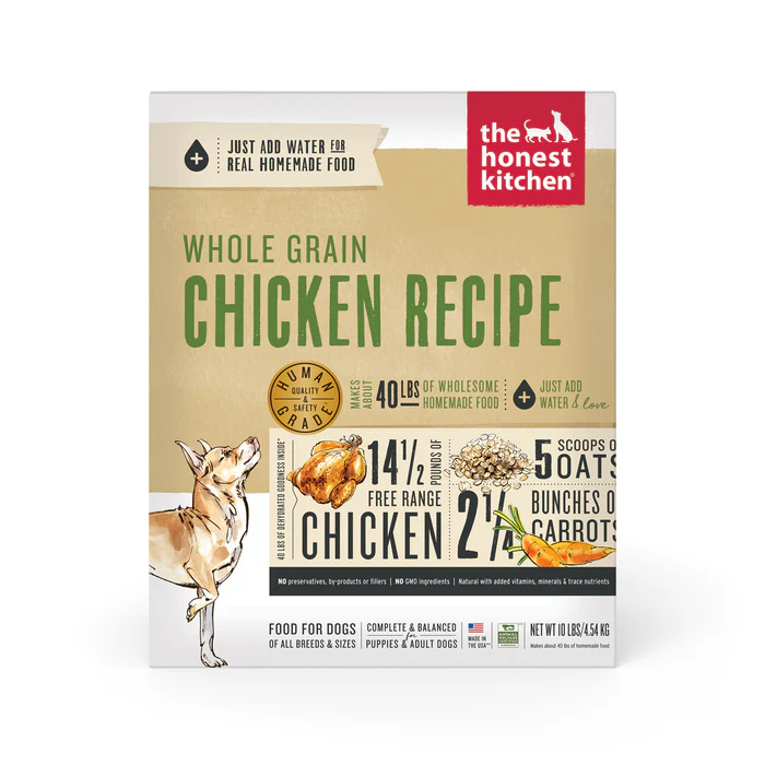 Honest Kitchen nourriture 10lbs Nourriture déshydraté Honest Kitchen Whlole Grain Poulet, Revel Nourriture déshydraté Honest Kitchen Whlole Grain Poulet, Revel
