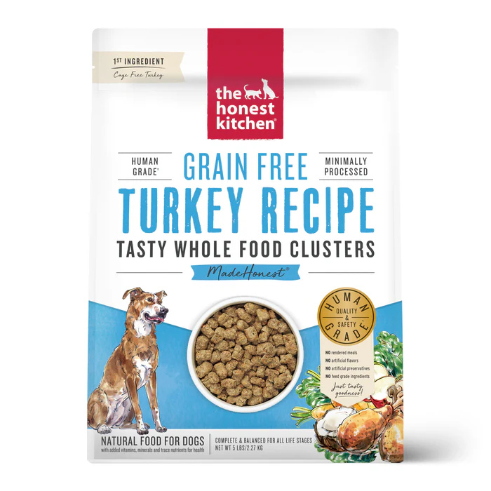 Honest Kitchen nourriture 5lbs Nourriture déshydratée Whole Food Clusters Dinde Sans Grains Nourriture déshydratée Whole Food Clusters Dinde Sans Grains