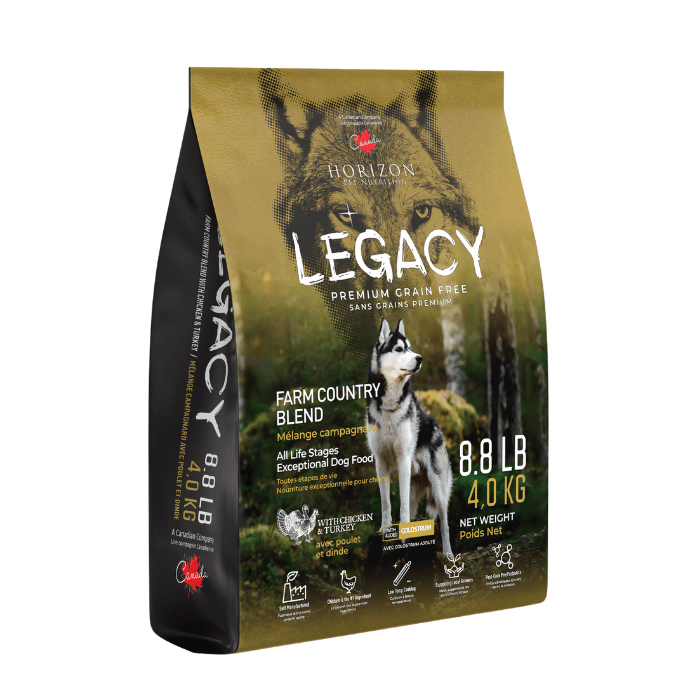 Horizon nourriture 4kg Horizon Legacy mélange campagnard sans grains Horizon Legacy mélange campagnard sans grains